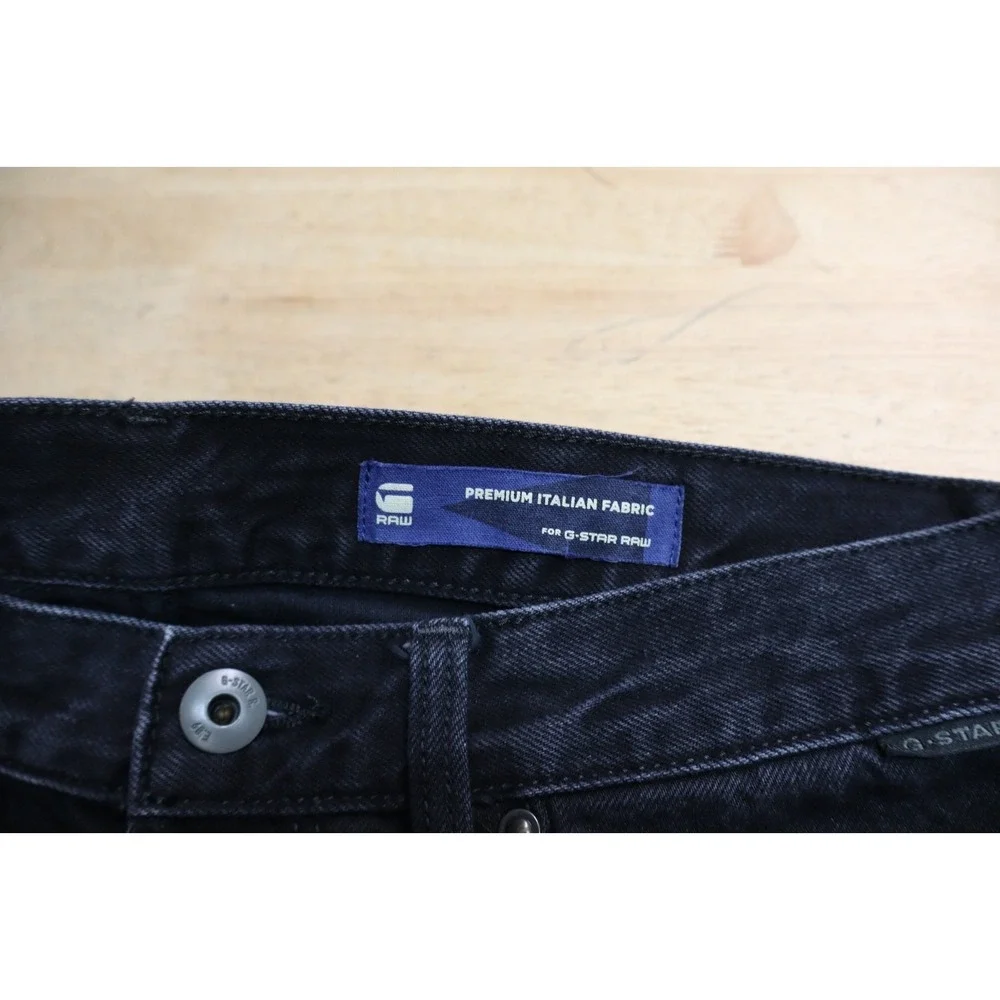 Mens G Star Denim Jeans Size 32X30 Triple A Italian Premium Black‎ Straight leg